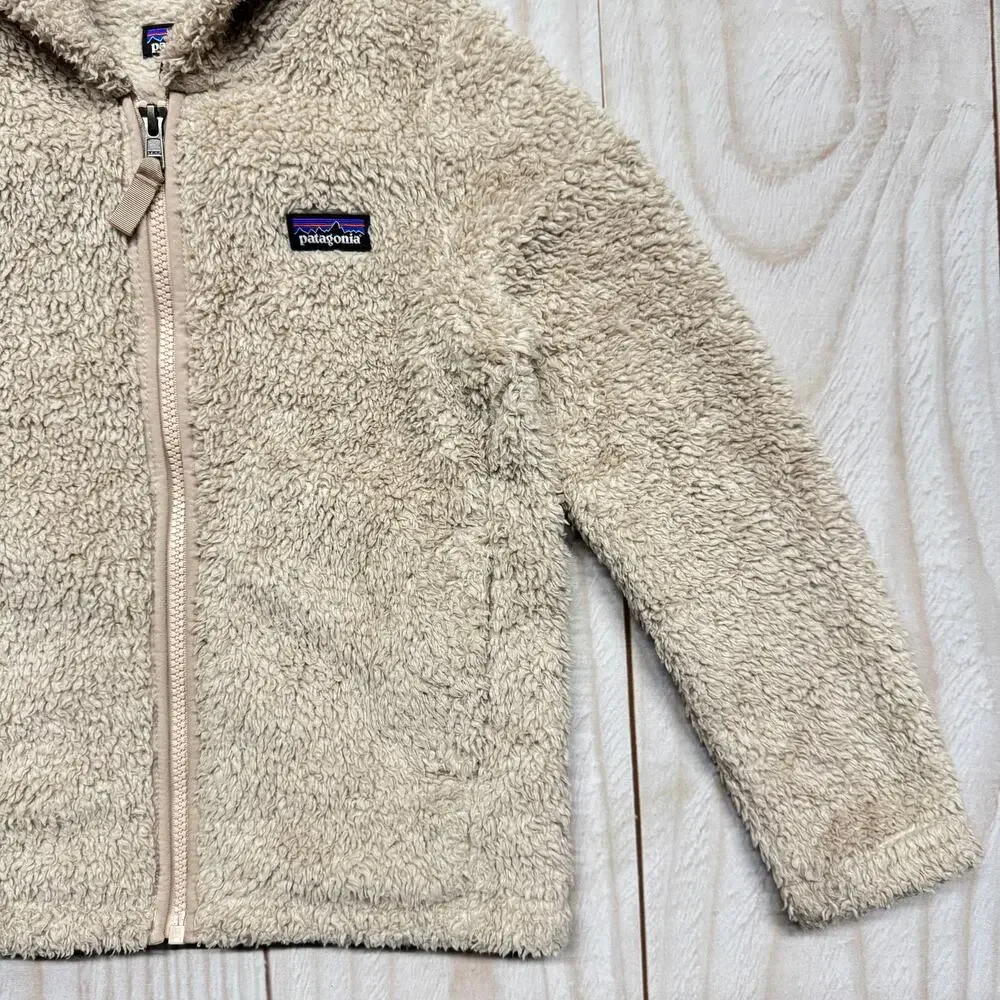 Patagonia Los Gatos Hoody Girls XS 5-6 Sherpa Pile Fleece Jacket Shroom Taupe